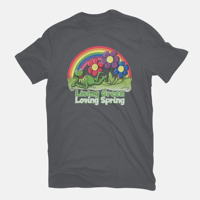 Living Green Loving Spring-Womens-Fitted-Tee-NMdesign
