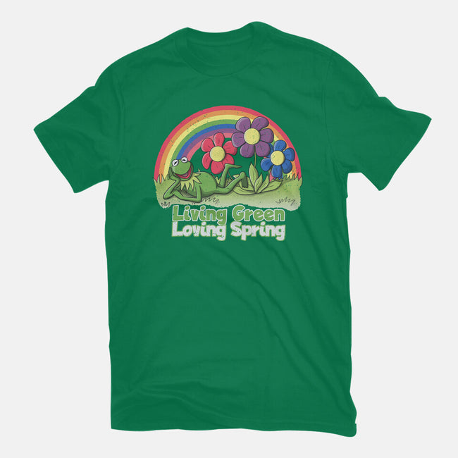 Living Green Loving Spring-Womens-Fitted-Tee-NMdesign