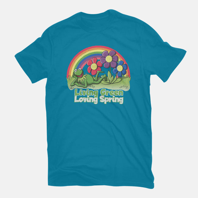 Living Green Loving Spring-Womens-Fitted-Tee-NMdesign