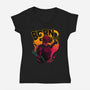 Born From Fire-Womens-V-Neck-Tee-teesgeex