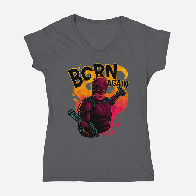 Born From Fire-Womens-V-Neck-Tee-teesgeex