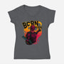 Born From Fire-Womens-V-Neck-Tee-teesgeex