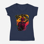 Born From Fire-Womens-V-Neck-Tee-teesgeex