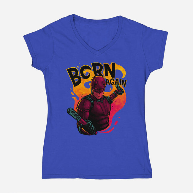 Born From Fire-Womens-V-Neck-Tee-teesgeex