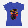 Born From Fire-Womens-V-Neck-Tee-teesgeex