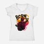 Born From Fire-Womens-V-Neck-Tee-teesgeex