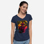Born From Fire-Womens-V-Neck-Tee-teesgeex