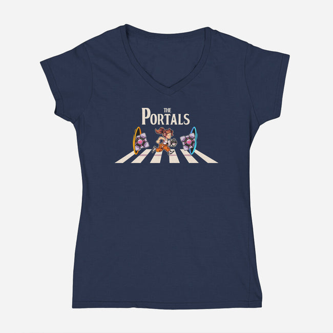 The Portals-Womens-V-Neck-Tee-2DFeer