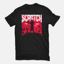 Slayed And Scratched-Womens-Fitted-Tee-rocketman_art