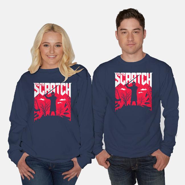 Slayed And Scratched-Unisex-Crew Neck-Sweatshirt-rocketman_art