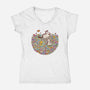 Happy Dance-Womens-V-Neck-Tee-kg07