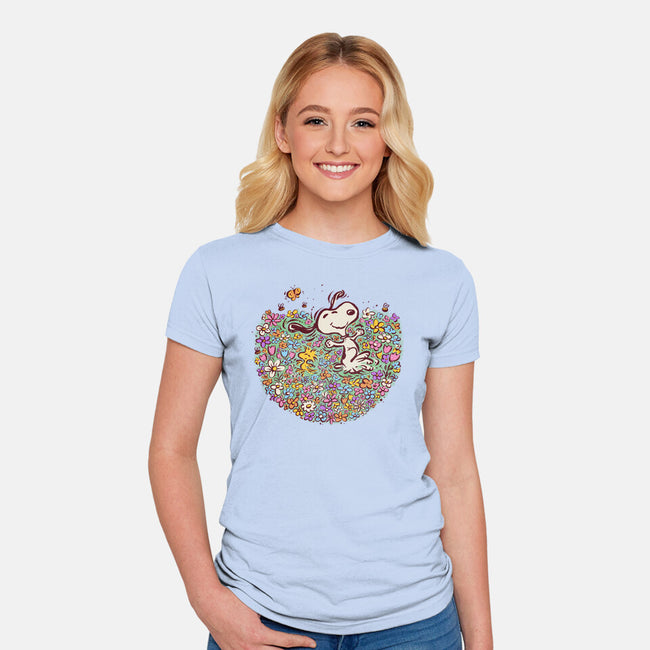 Happy Dance-Womens-Fitted-Tee-kg07