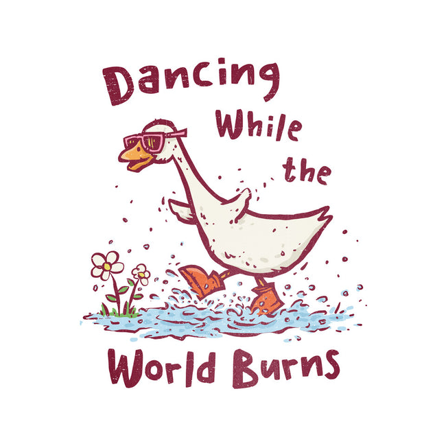 Dancing While The World Burns-Womens-V-Neck-Tee-kg07