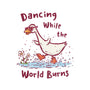 Dancing While The World Burns-Womens-V-Neck-Tee-kg07