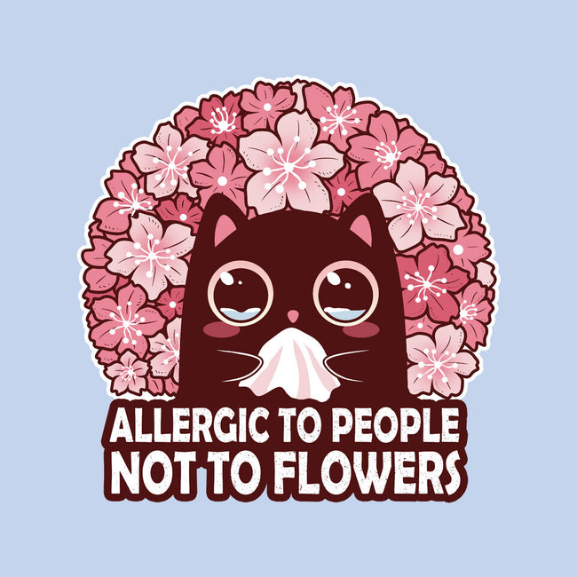 Allergic To People Not To Flowers-Womens-Fitted-Tee-erion_designs