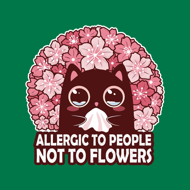 Allergic To People Not To Flowers-Womens-Fitted-Tee-erion_designs