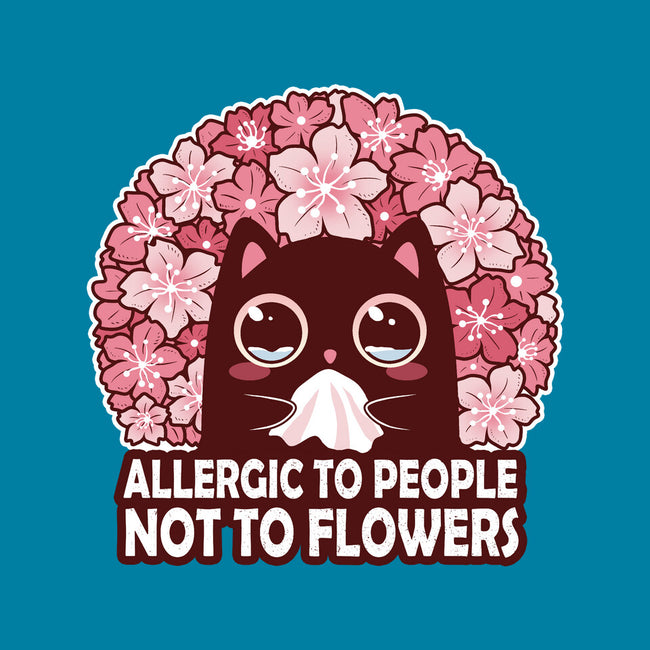 Allergic To People Not To Flowers-Womens-Fitted-Tee-erion_designs