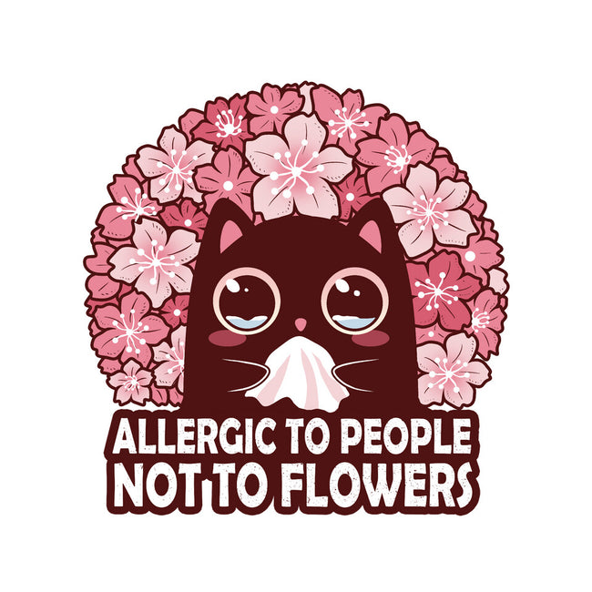 Allergic To People Not To Flowers-Womens-Fitted-Tee-erion_designs