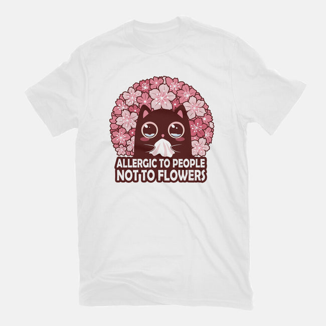 Allergic To People Not To Flowers-Womens-Fitted-Tee-erion_designs