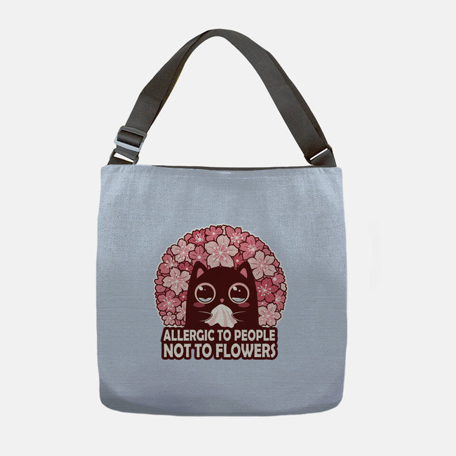 Allergic To People Not To Flowers-None-Adjustable Tote-Bag-erion_designs