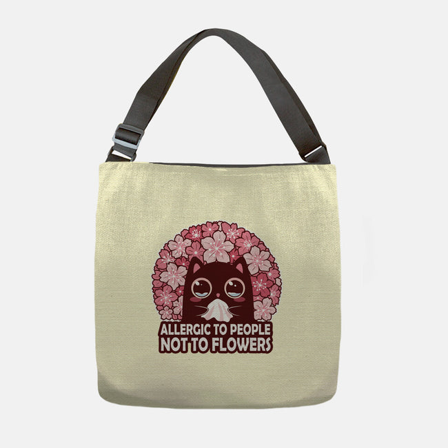 Allergic To People Not To Flowers-None-Adjustable Tote-Bag-erion_designs