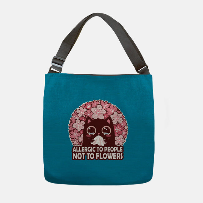 Allergic To People Not To Flowers-None-Adjustable Tote-Bag-erion_designs