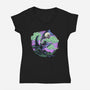 Purple Night-Womens-V-Neck-Tee-momma_gorilla