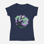 Purple Night-Womens-V-Neck-Tee-momma_gorilla