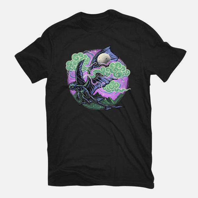 Purple Night-Womens-Fitted-Tee-momma_gorilla