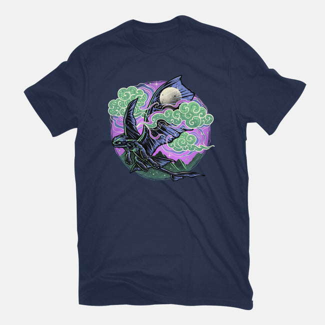 Purple Night-Womens-Fitted-Tee-momma_gorilla