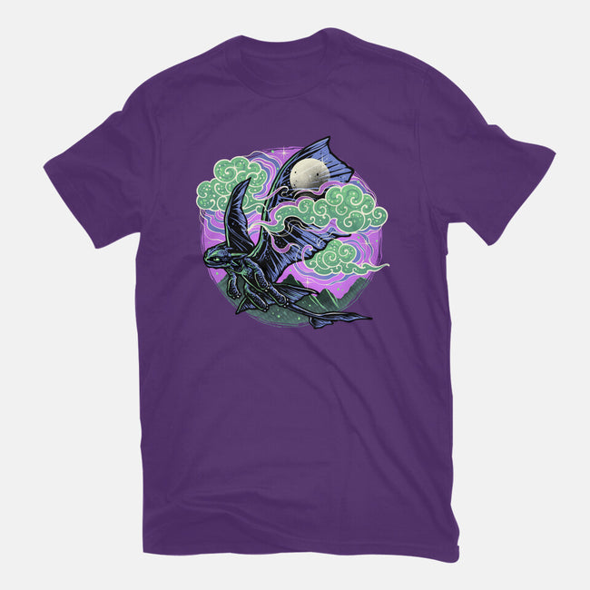 Purple Night-Womens-Fitted-Tee-momma_gorilla