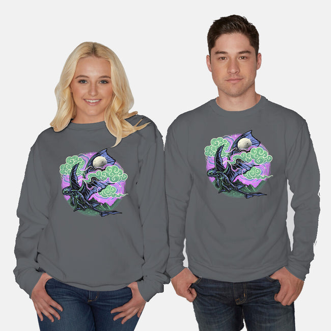Purple Night-Unisex-Crew Neck-Sweatshirt-momma_gorilla