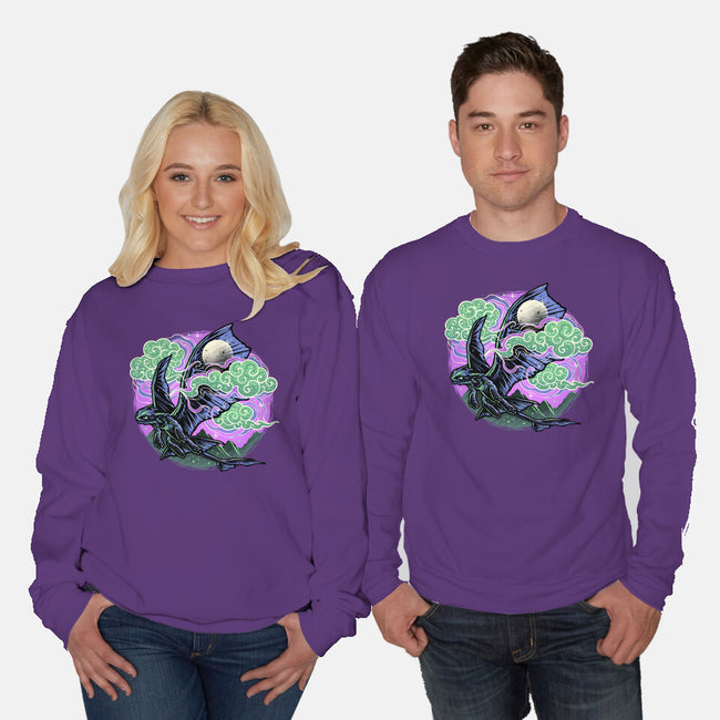 Purple Night-Unisex-Crew Neck-Sweatshirt-momma_gorilla