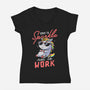 Born To Sparkle Not To Work-Womens-V-Neck-Tee-koalastudio