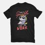 Born To Sparkle Not To Work-Womens-Basic-Tee-koalastudio