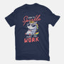 Born To Sparkle Not To Work-Womens-Fitted-Tee-koalastudio