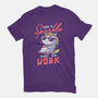 Born To Sparkle Not To Work-Womens-Fitted-Tee-koalastudio