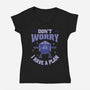 Don't Worry I Have A Plan-Womens-V-Neck-Tee-brunopires