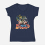 We Are Doomed-Womens-V-Neck-Tee-momma_gorilla