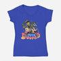 We Are Doomed-Womens-V-Neck-Tee-momma_gorilla
