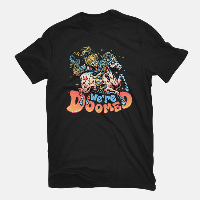 We Are Doomed-Womens-Fitted-Tee-momma_gorilla