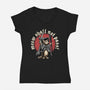 Meow Shall Not Pass-Womens-V-Neck-Tee-momma_gorilla