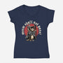 Meow Shall Not Pass-Womens-V-Neck-Tee-momma_gorilla