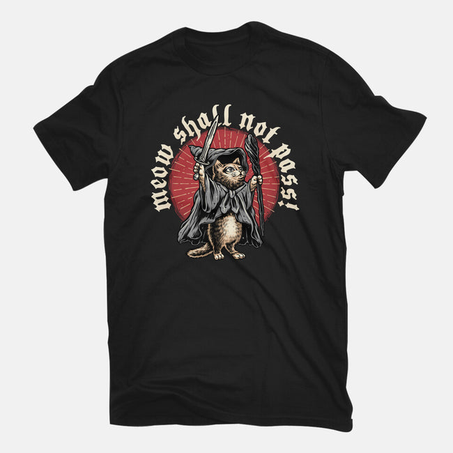 Meow Shall Not Pass-Womens-Fitted-Tee-momma_gorilla
