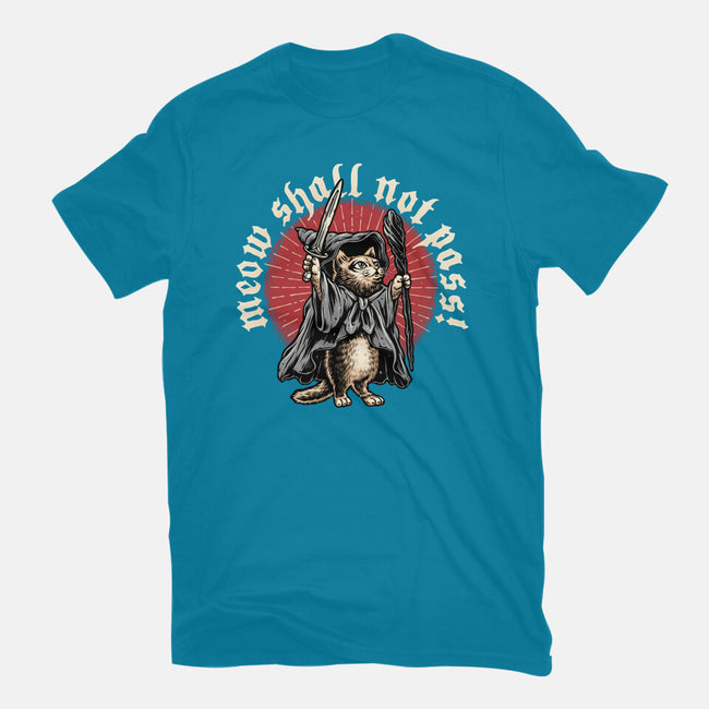 Meow Shall Not Pass-Womens-Fitted-Tee-momma_gorilla
