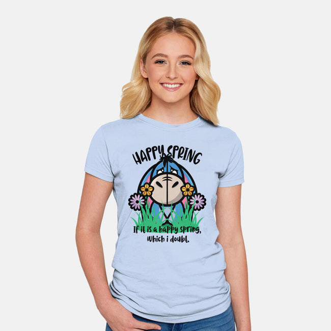 Happy Spring-Womens-Fitted-Tee-jrberger