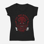 Devil Skull-Womens-V-Neck-Tee-jrberger