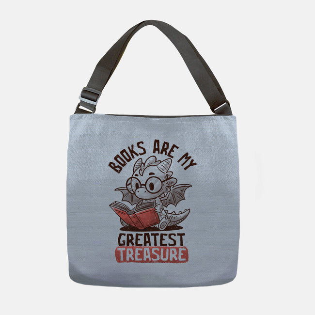 Books Are My Greatest Treasure-None-Adjustable Tote-Bag-koalastudio