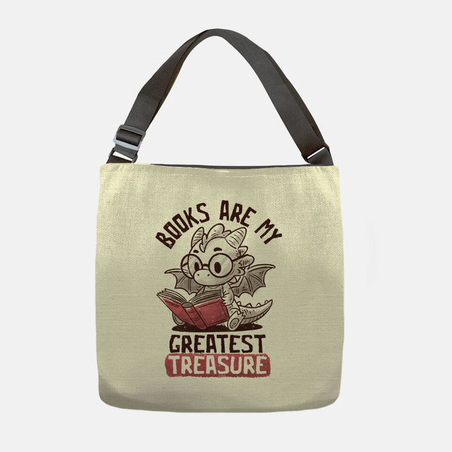 Books Are My Greatest Treasure-None-Adjustable Tote-Bag-koalastudio