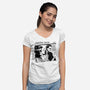 The Monster Youth-Womens-V-Neck-Tee-demonigote